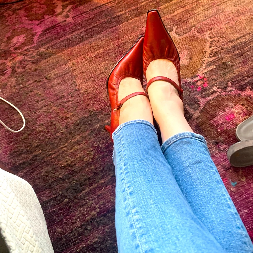 Sexy! Gabriella Rocha leather Mary Jane heels 👠
